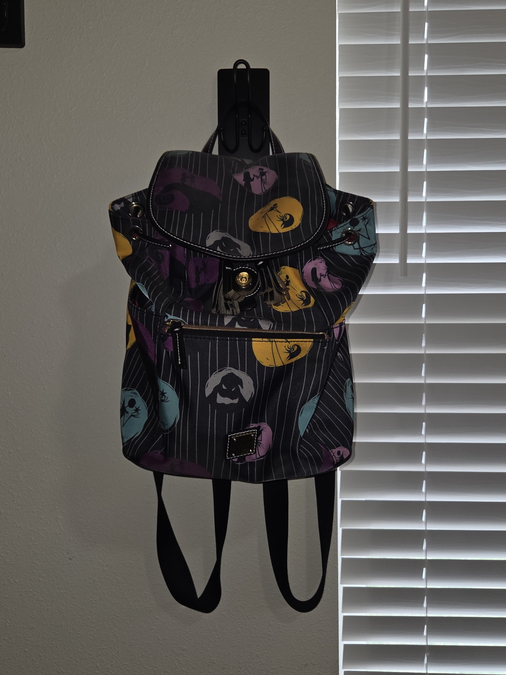 Dooney & Bourke Nightmare Before Christmas Black Pattern Backpack